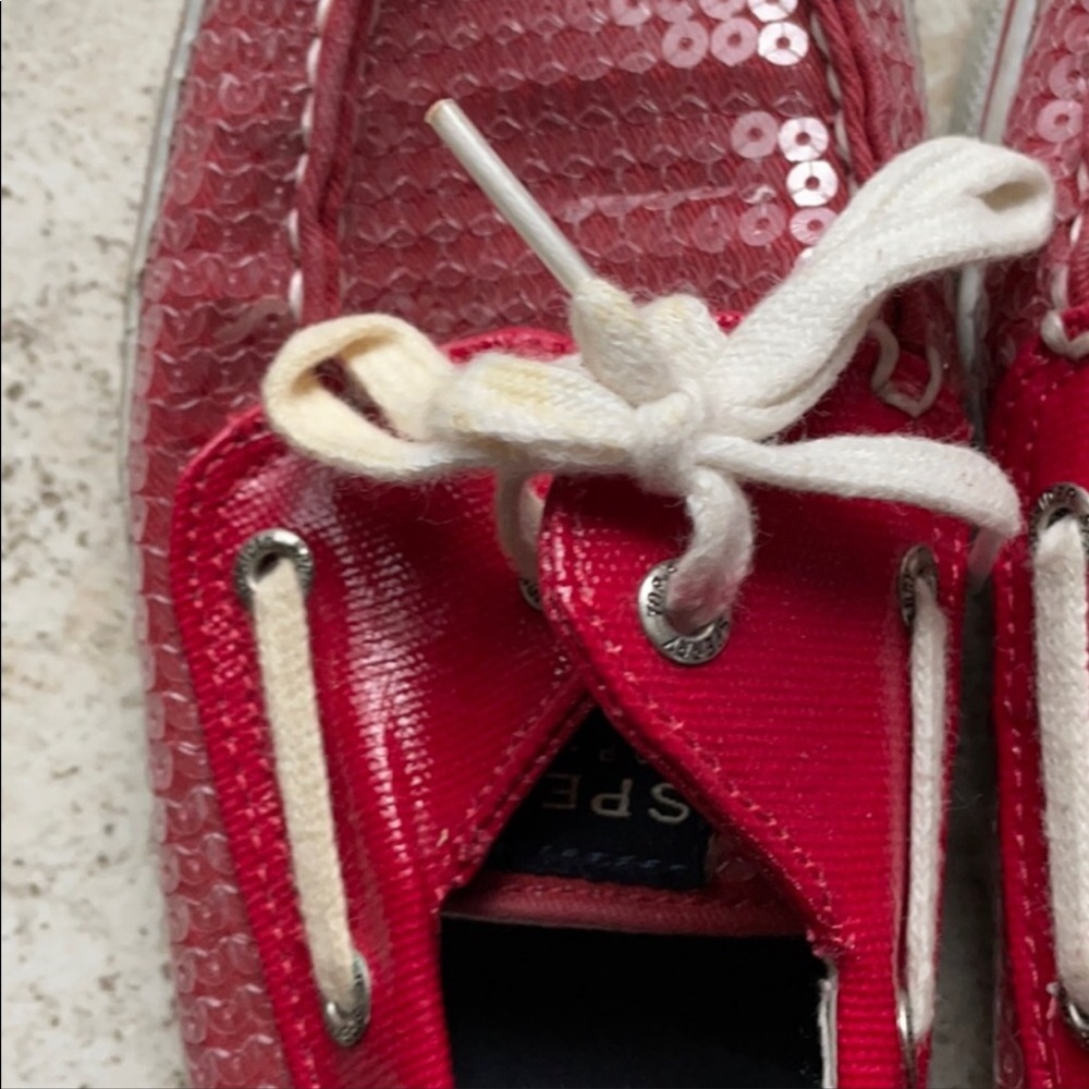 HOST PICK Sperry Women's Bahama 2-Eye Red Sequin - Picture 4 of 8